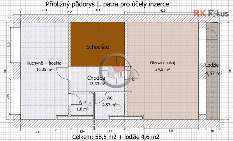 Prodej krajového řadového rodinného domu 5+1 v obci Vidonín, okres Žďár nad Sázavou