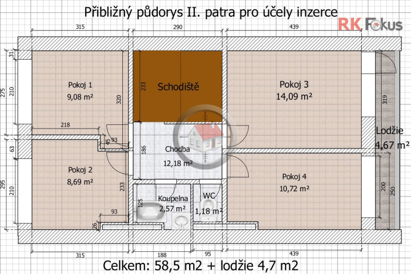 Prodej krajového řadového rodinného domu 5+1 v obci Vidonín, okres Žďár nad Sázavou