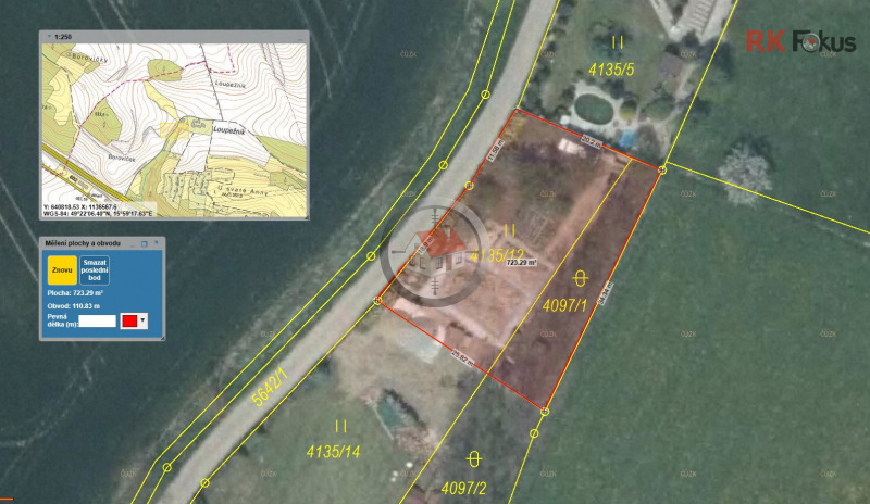 Prodej stavebního pozemku 724 m2, Velké Meziříčí