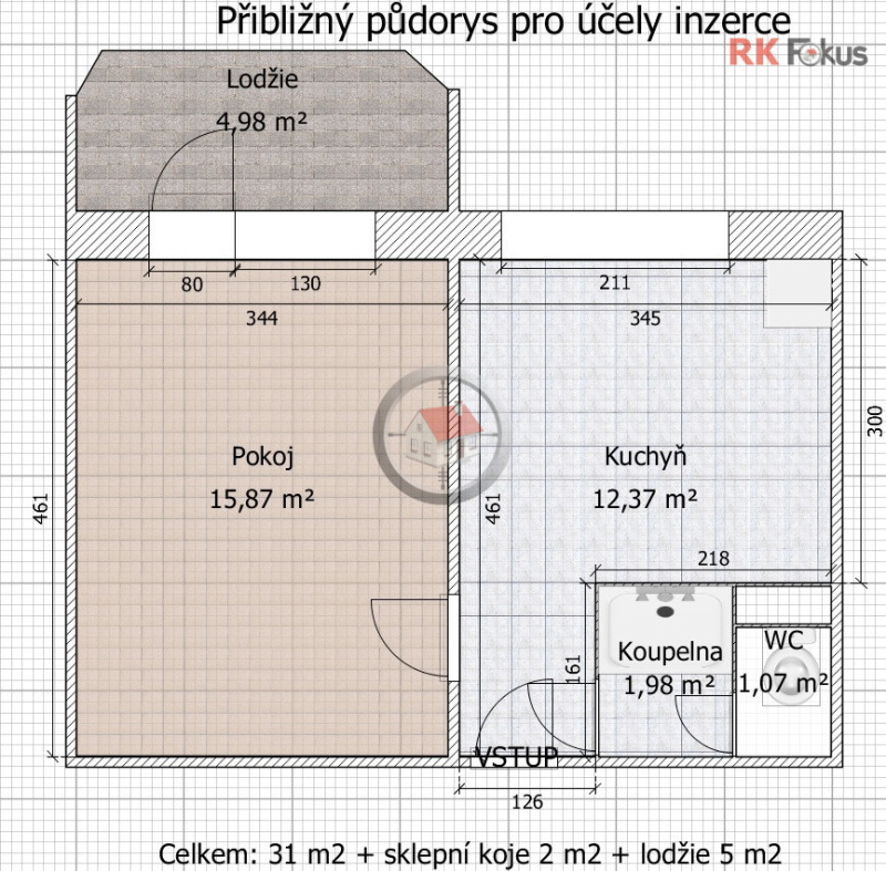 Prodej bytu 1+1 Tolstého, Třebíč