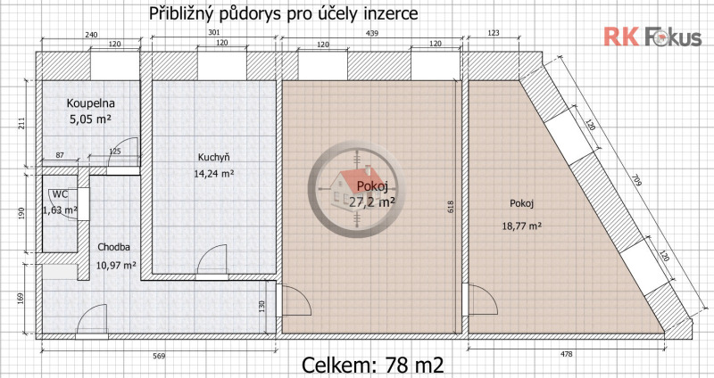 Pronájem 2+1 Tyršova, Moravské Budějovice
