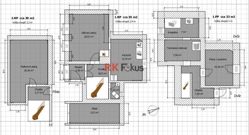 Prodej rodinného domu 3+1 k dokončení, Stařečka, Třebíč