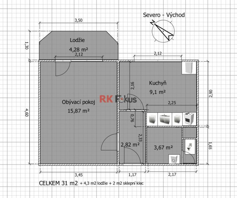 Prodej bytu 1+1 s lodžií v OV, Třešť