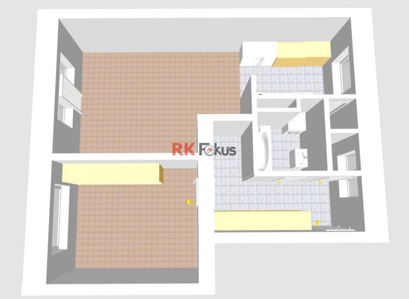 Prodej krásného cihlového bytu 2+kk s balkonem, Horka-Domky, Třebíč