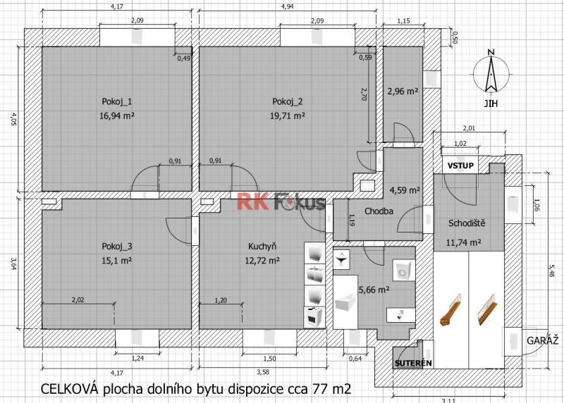 Prodej dvougeneračního RD 6+2, Třebíč-Týn