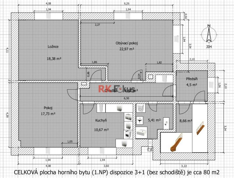 Prodej dvougeneračního RD 6+2, Třebíč-Týn
